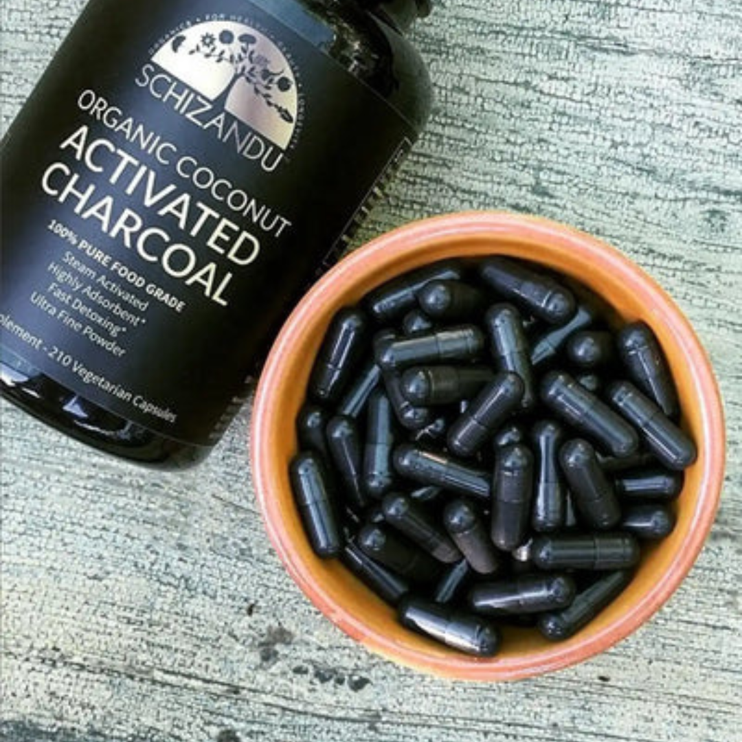 Schizandu Organic Coconut Activated Charcoal Supplement 210 Vegearian Capsules
