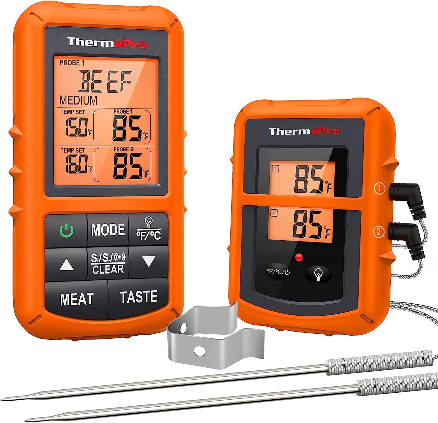 ThermoPro 500FT Wireless Digital Meat Thermometer With Dual Meat Probe 1 Count