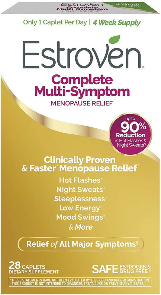 Estroven Complete Multi-Symptom Menopause Relief Supplement, 28 Caplets