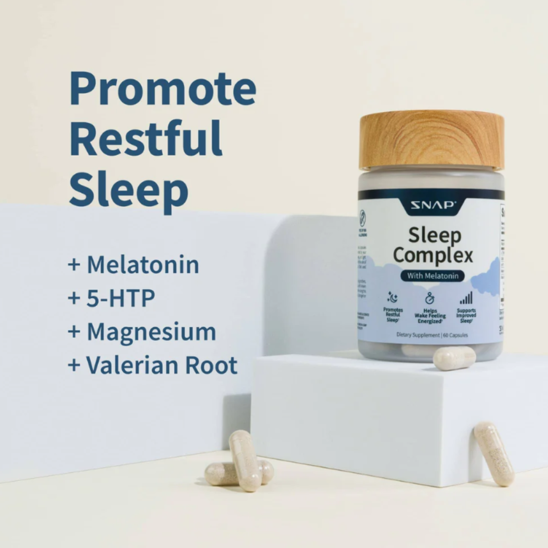 Snap Sleep Complex with Melatonin Dietary Supplement 60 Capsules