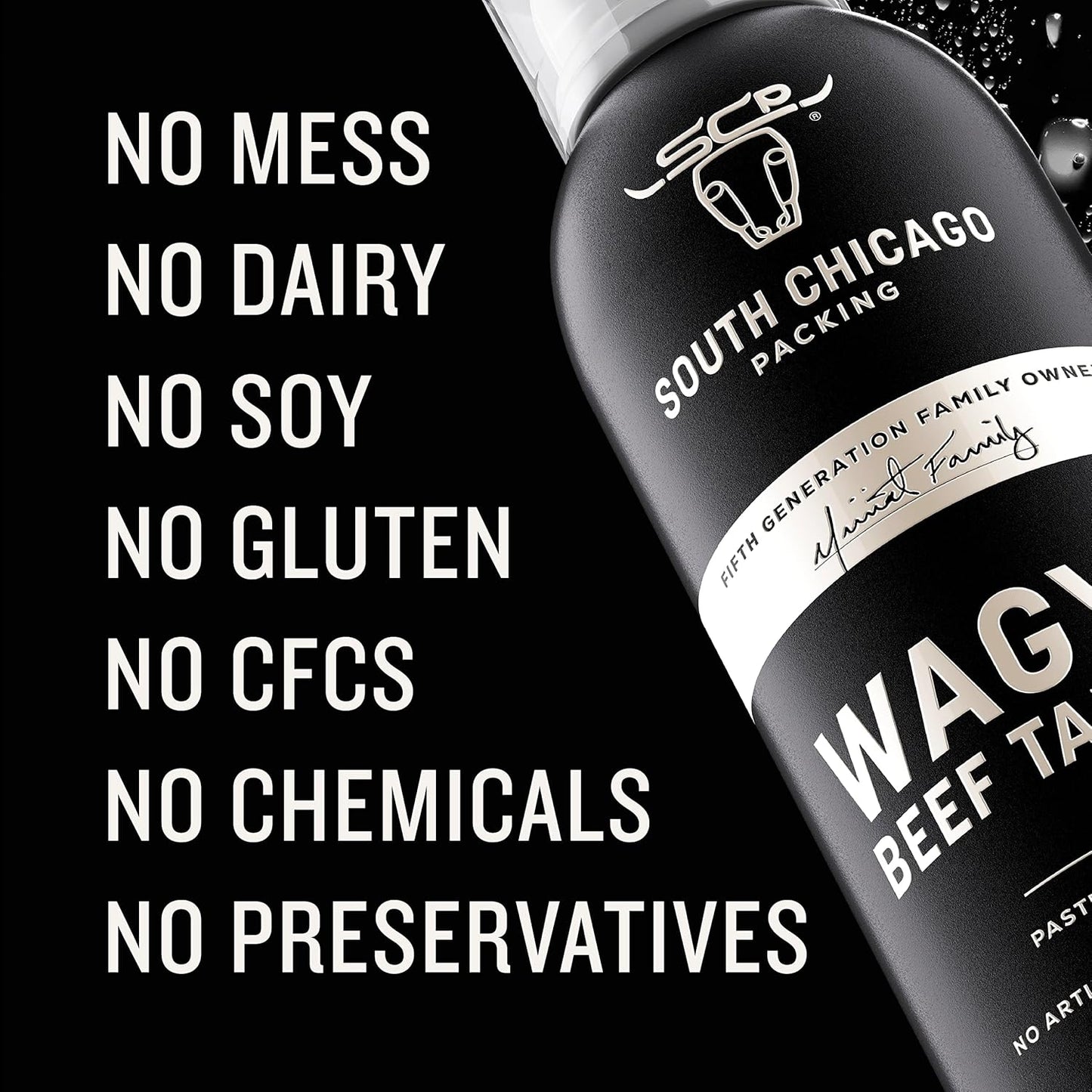 South Chicago Packing Wagyu Beef Tallow Cooking Oil Spray, 207 ml / 7 fl. oz.