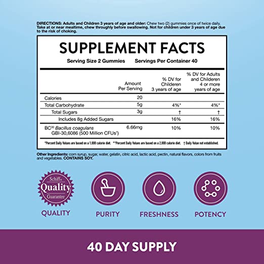 Schiff Daily Probiotic, Digestive Advantage (80 Gummies)