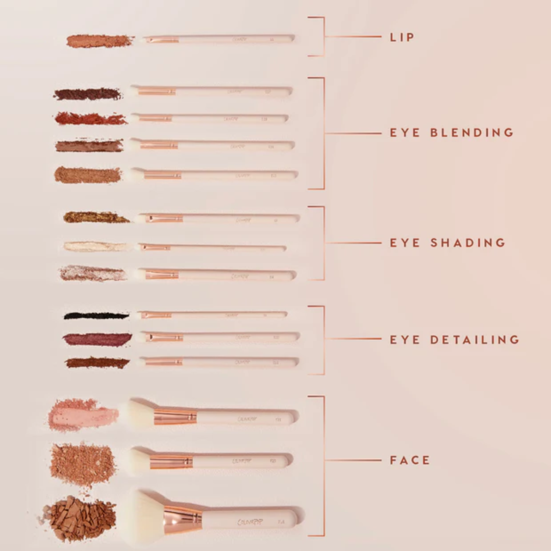 Colourpop Ultimate Brush Roll Face and Eye Brush Set
