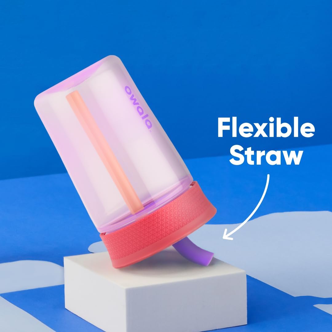 Owala Kids Plastic Tumbler with Spill Resistant Flexible Straw, 15 oz.