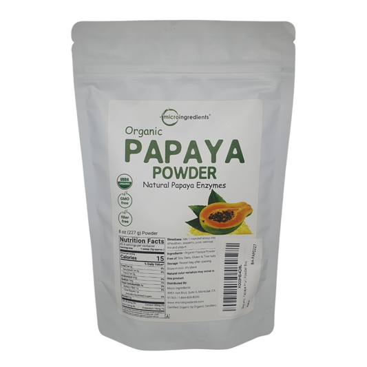 Microingredients Organic Papaya Powder Natural Enzymes 227g