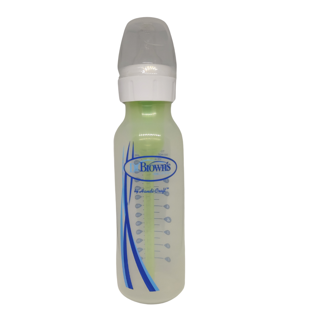 Dr. Brown's by Handi-Craft Natural Flow Feeding Plastic Baby Bottle, 250 ml / 8 oz.