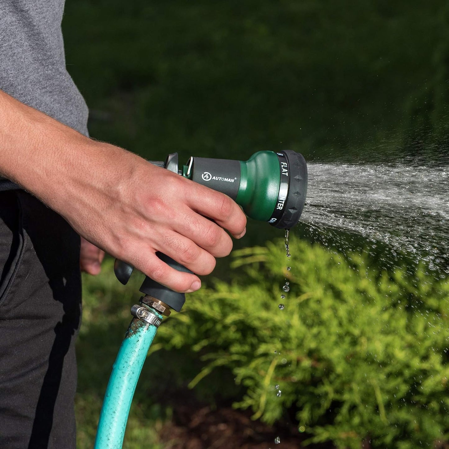 Automan Garden Hose Nozzle 7 Adjustable Watering Patterns
