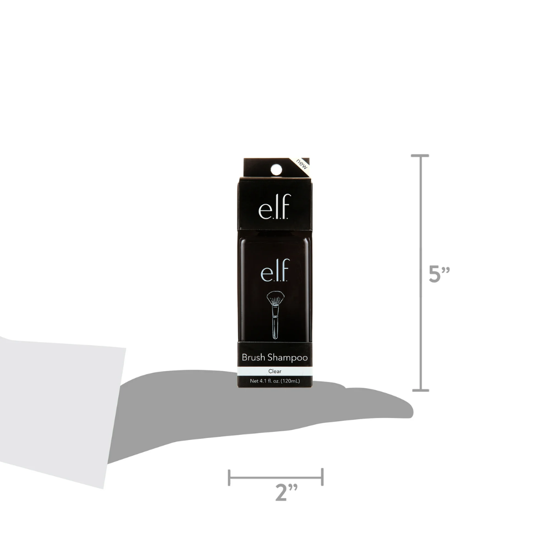 ELF Makeup Brush Shampoo Clear, 1.4 oz / 120 ml