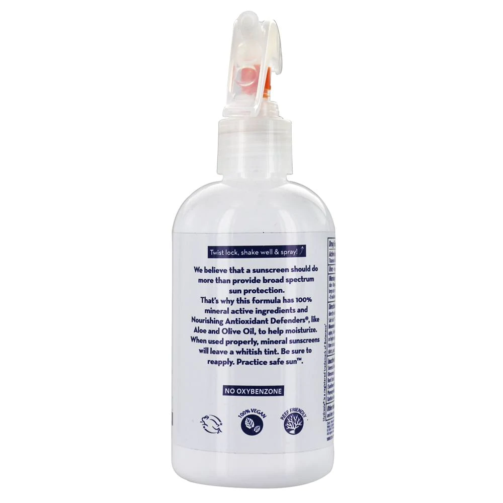 Kiss My Face Purely Mineral Sun Spray Sunscreen Lotion SPF 30 Sunblock Aloe and Olive Oil, 8 oz