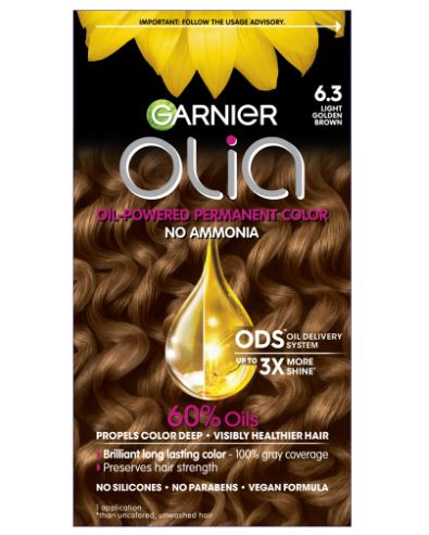 Garnier Olia Oil-Powered Permanent Color No Ammonia ODS up to 3x More Shine 60% Oils