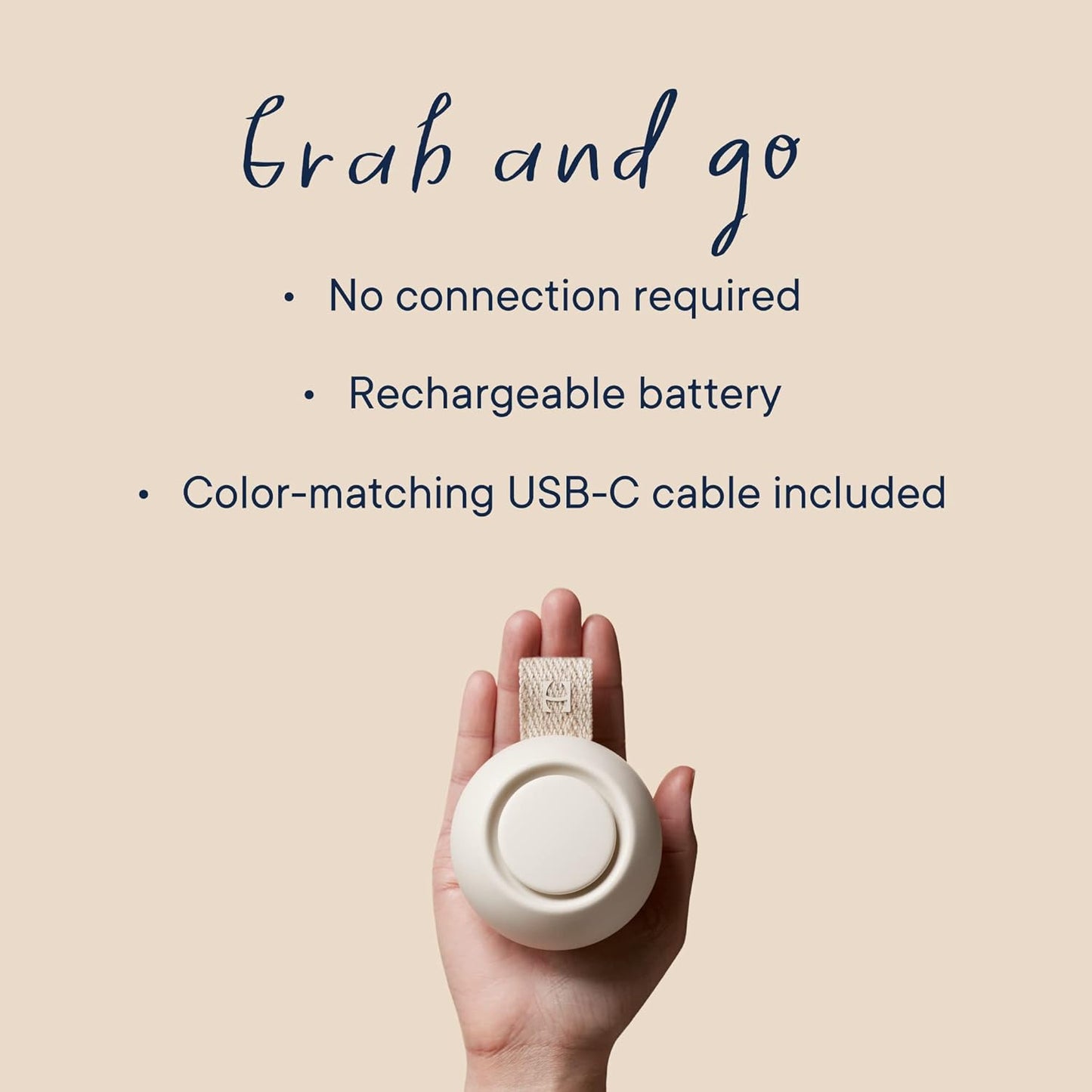 Hatch Rest Go Portable Sound Machine for Kids - 10 Soothing Sounds (Putty)