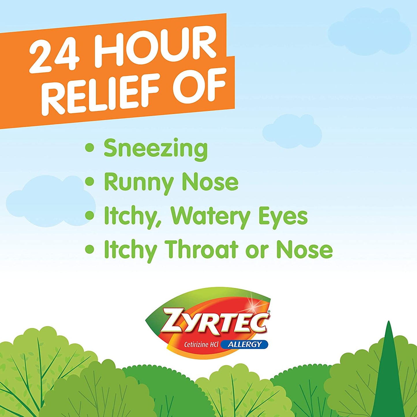 Zyrtec 24 Hours Allergy Relief Tablets, 10mg, 50 Counts