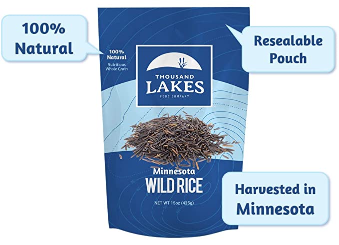 Thousand Lakes Minnesota Grown 100% Wild Rice All Natural - 15 Oz/500 Grams