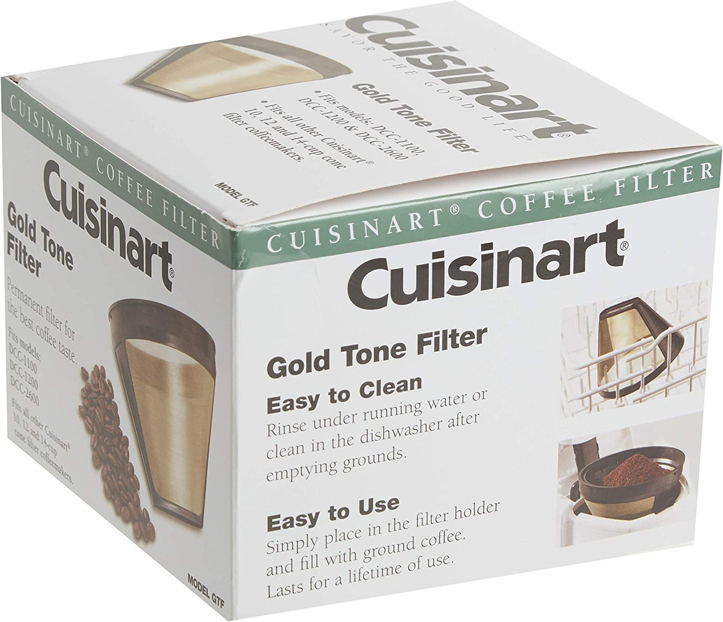 Cuisinart GTF Gold Tone Coffee Filter Bur Mill 10-12 Cup Cone 1 Count