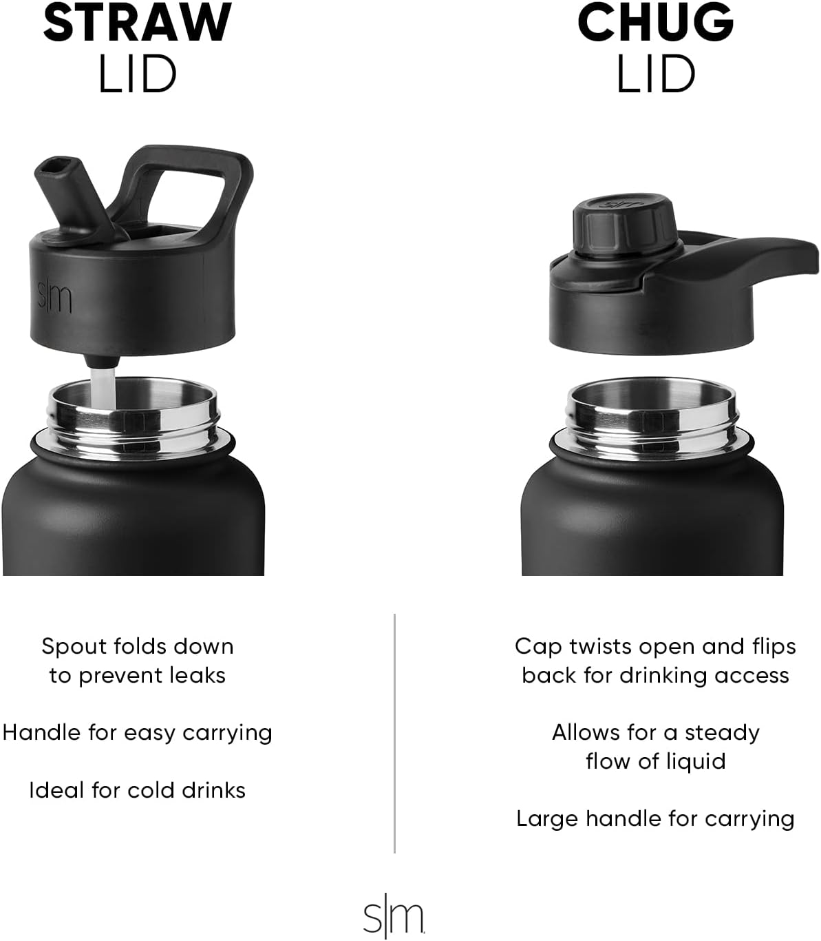 Simple Modern Summit Water Bottle with Straw & Chug Lid 32 Oz (Almond Birch)