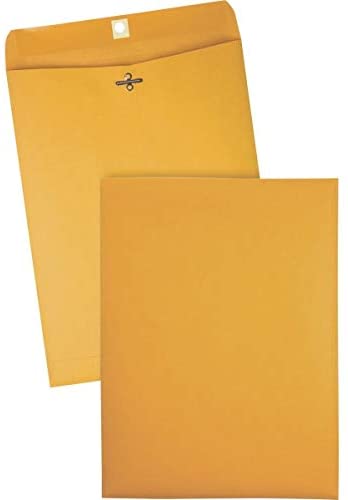 Quality Park 9" x 12" Clasp Envelopes Brown Kraft with Deeply Gummed Flaps, 37890 (RUSTY CLASPS)
