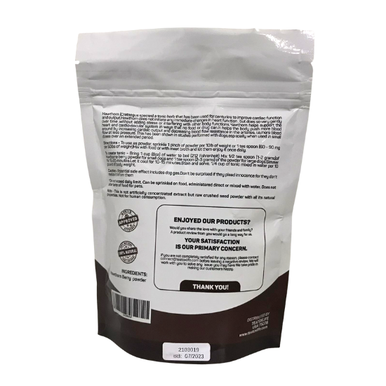 Herbs for Paws Natural Cardiac & Heart Support Powder Supplement for Dogs & Cats, 4 oz. / 120g