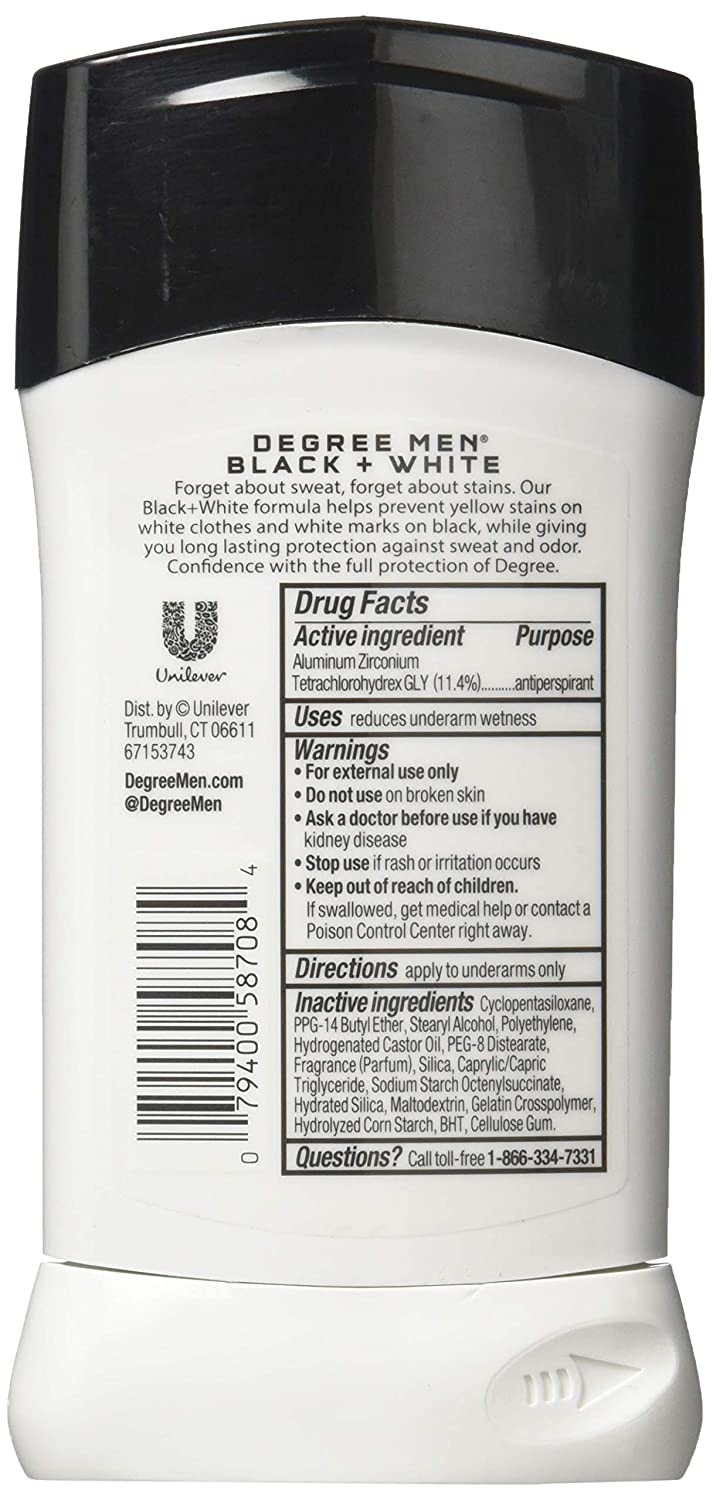 Degree Men Antiperspirant Deodorant Ultra Clear Black + White, 2.7 oz. / 76g