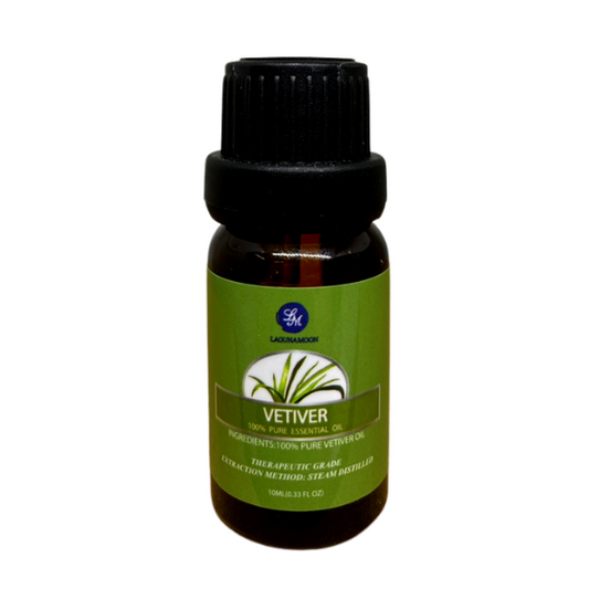 Lagunamoon 100% Pure Essential Oil Vetiver 0.33 Fl Oz (10ml)