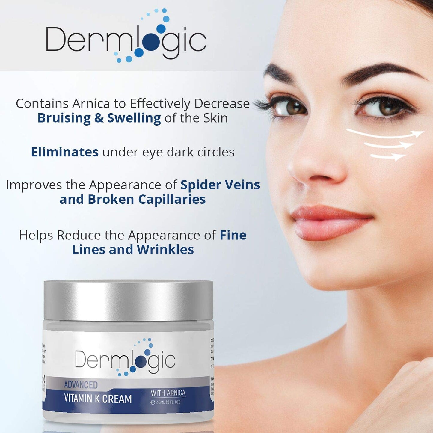 Dermlogic Advanced Vitamin K Cream with Arnica 60ml / 2 fl oz