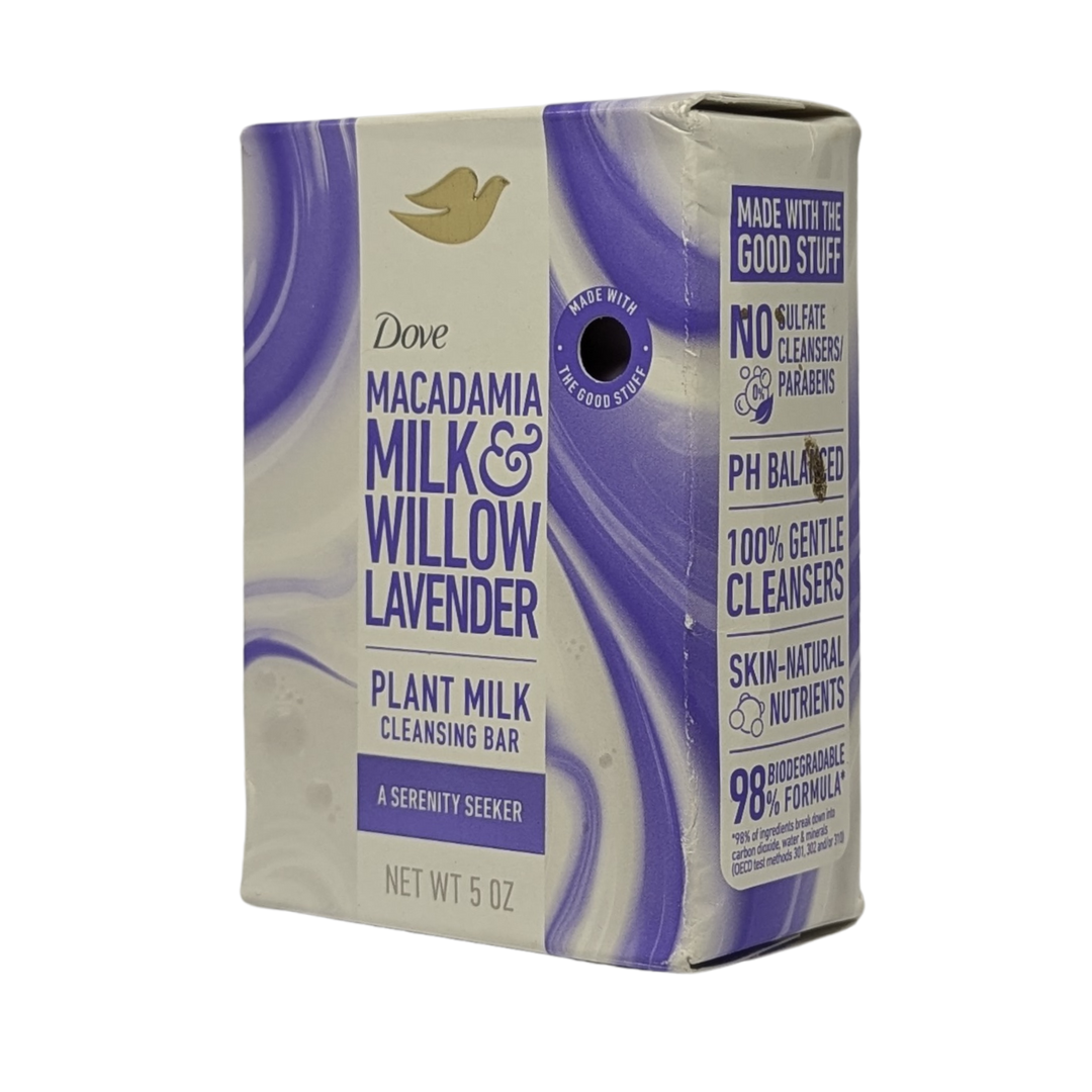 Dove Plant Milk Cleansing Bar Soap for Moisturized Skin, 5 oz