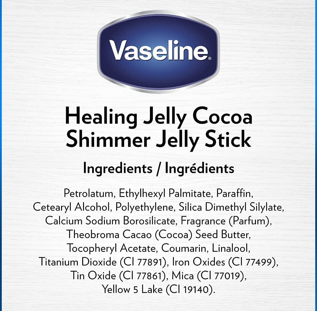 Vaseline Healing Jelly Cocoa Shimmer Jelly Stick Glow up/Rayonnez - 40g /1.4oz