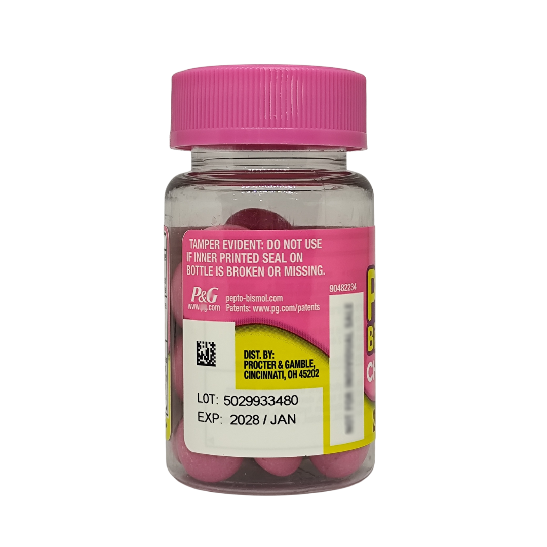 Pepto Bismol Upset Stomach Reliever, 24 Chewable Tablets