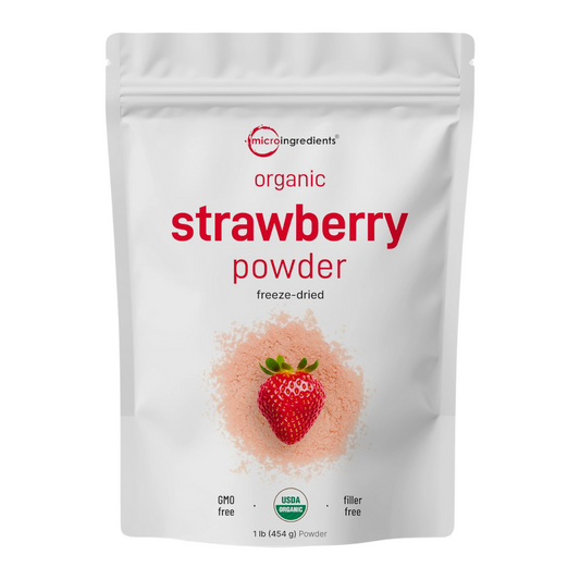 Microingredients Organic Strawberry Powder Freeze Dried 1lb / 454g