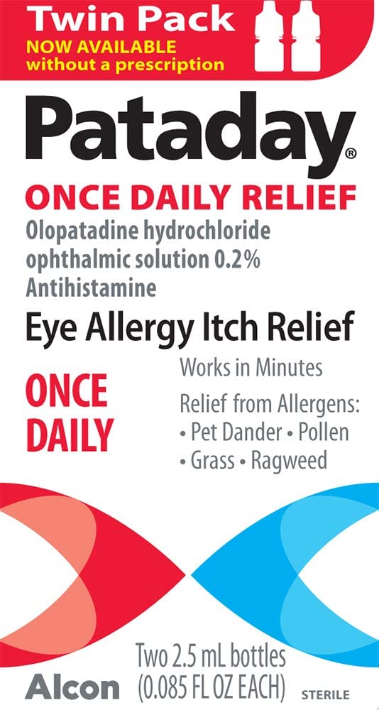 Alcon Pataday Once Daily Relief, Eye Itch Relief, 0.085 fl.oz each (Twin Pack)