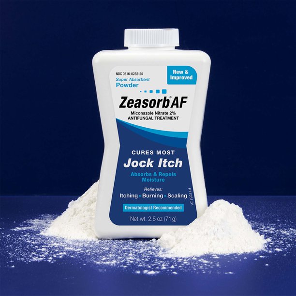 Zeasorb AF Super Absorbent Antifungal Treatment Powder for Jock Itch, 2.5 oz. / 71 g