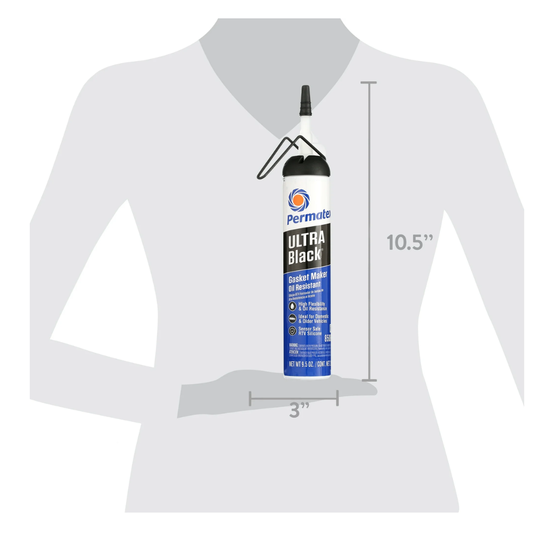 Permatex Ultra Black Gasket Maker Oil Resistance RTV Silicone, 269 g / 9.5 oz ( 85080 )