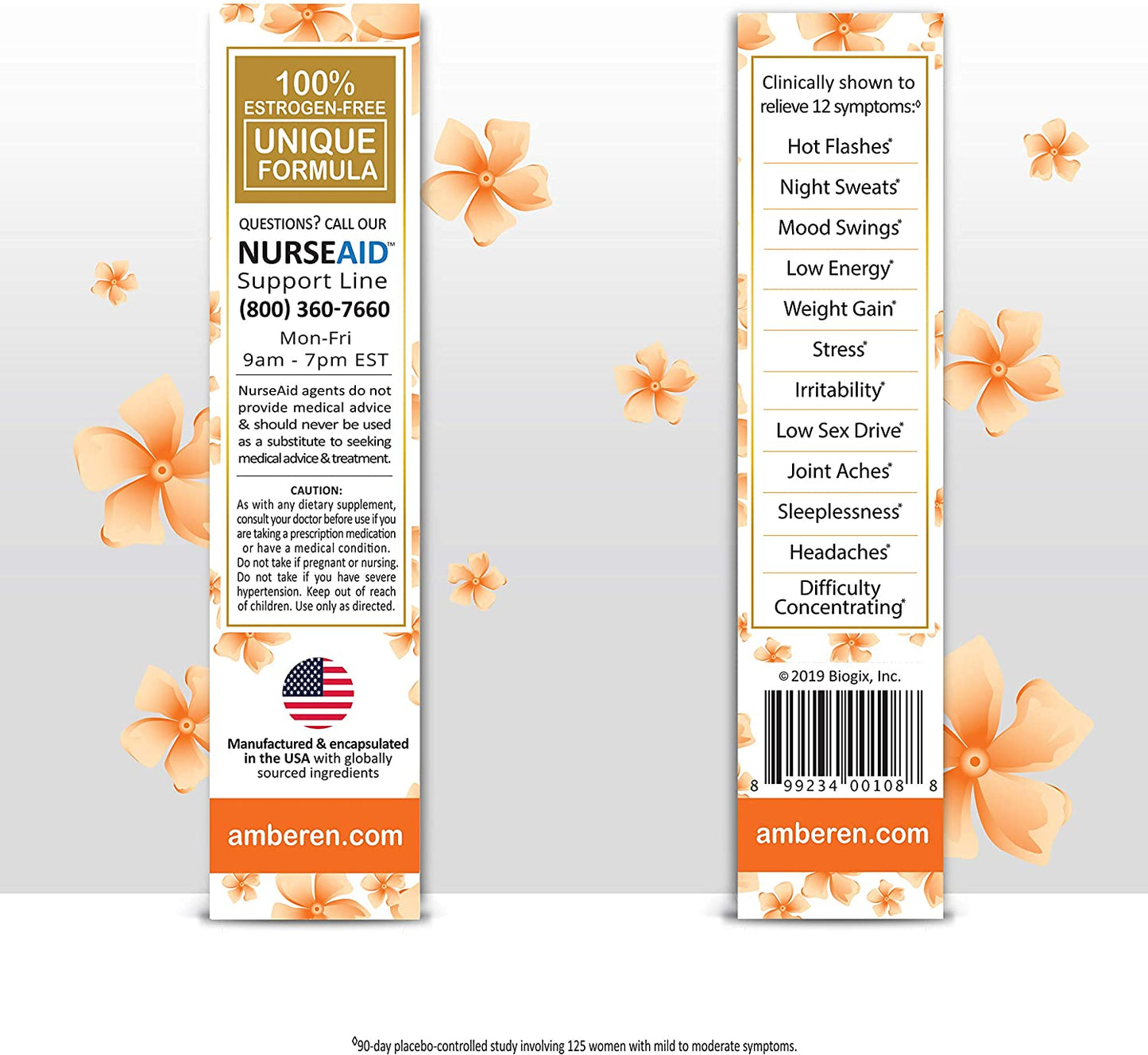 Amberen Multi-Symptom Menopause Relief Supplement, 60 Capsules, Clinically Shown to Relieve 12 Menopause Symptoms