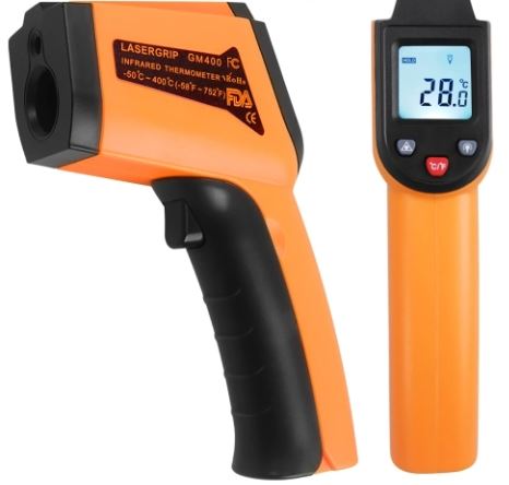 GM400 Portable Non-Contact Digital Infrared Thermometer (Orange)