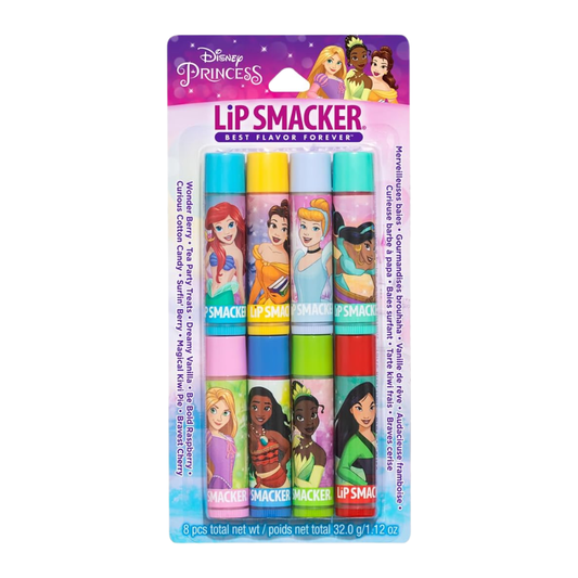 Lip Smacker Disney Princess Flavored Clear Lip Balm, 8 Count