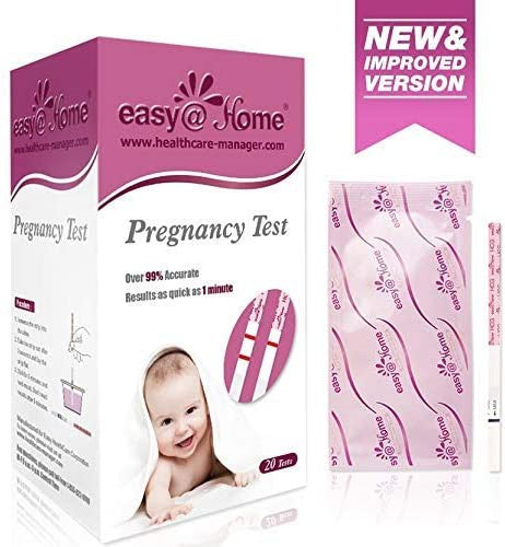 Easy at Home Pregnancy Test Strips Kit, Powered by Premom Ovulation Predictor APP, 20 Tests