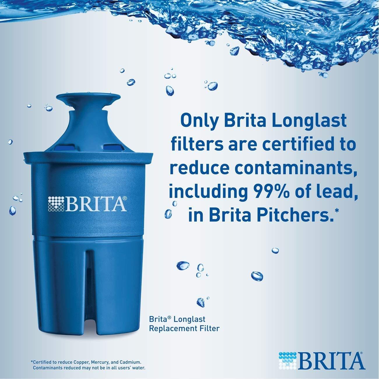 Brita Water Filter, Replacement Filters for Pitcher and Dispensers Reduces Lead BPA Free (1 Count)