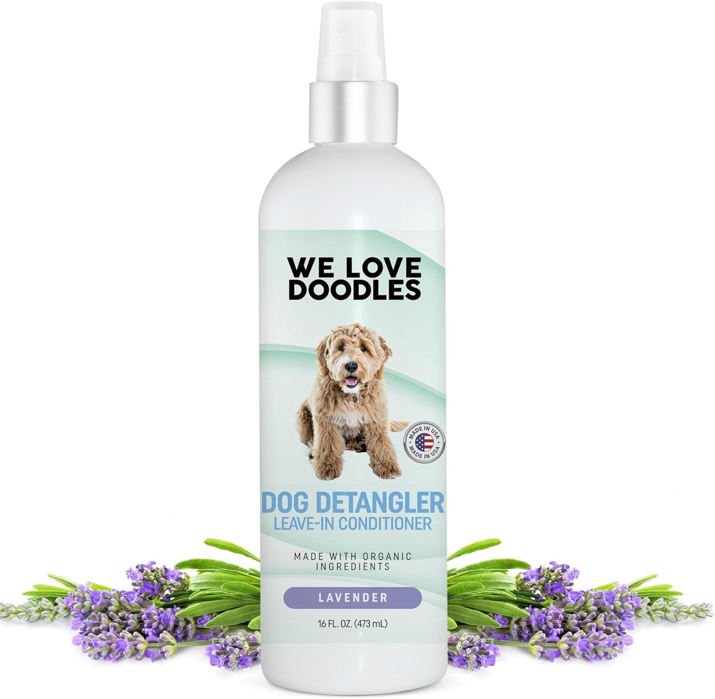 We Love Doodles Dog Detangler Leave In Conditioner Lavender 16 fl oz (473ml)
