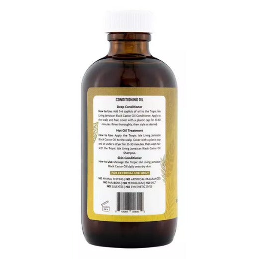 Tropic Isle Living Jamaican Black Castor Oil, 4 oz / 118 ml NO BOX (PACKAGING MAY VARY)