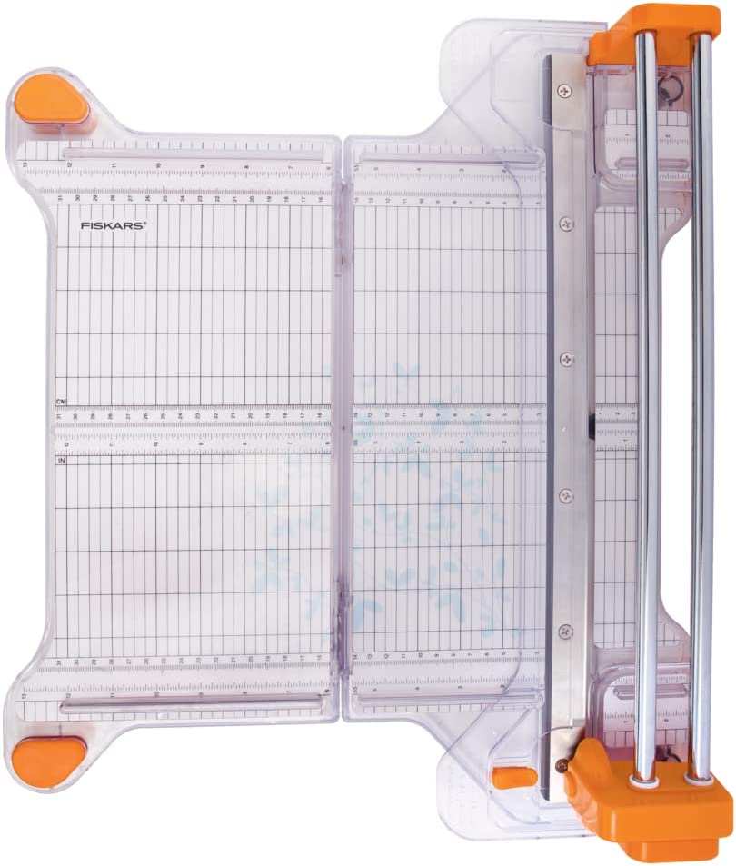 Fiskars ProCision Rotary Bypass Paper Trimmer 12" Cut Length Craft Paper And Mixed Media Cutter