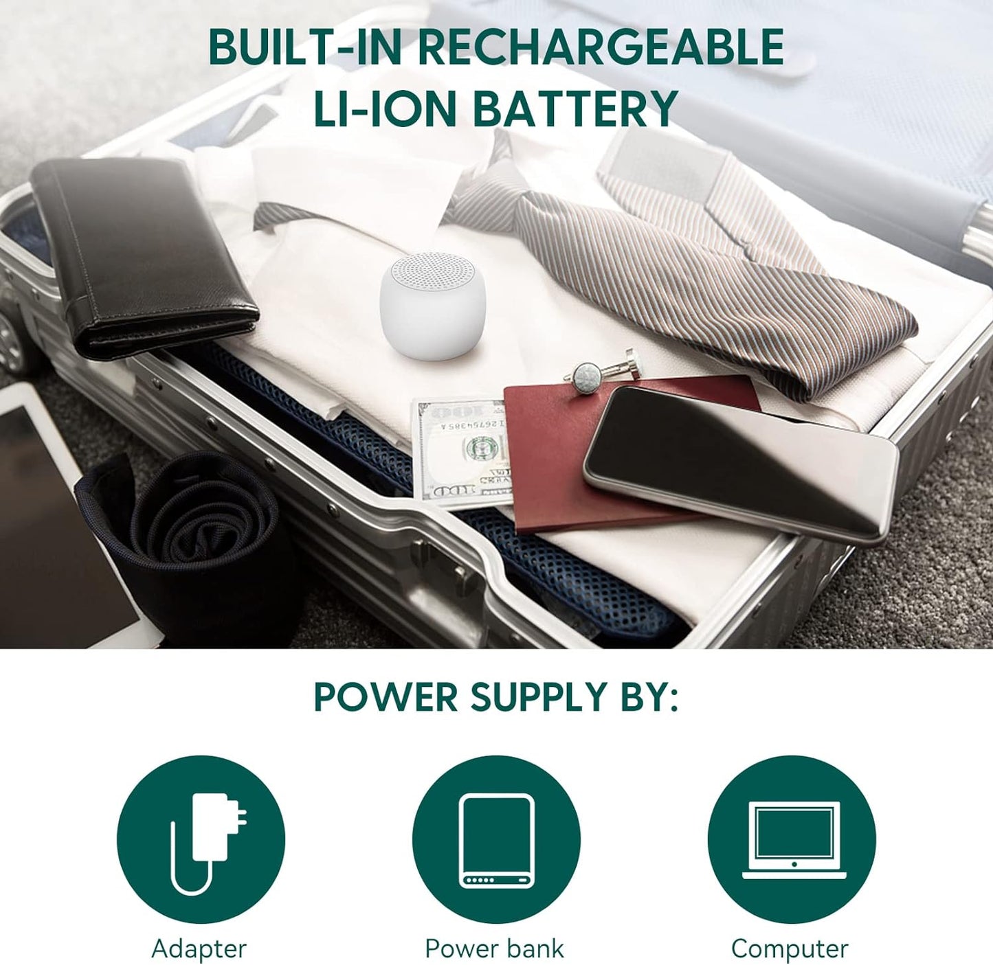 Babelio White Noise Mini Sound Machine 15 Non-Looping Sounds