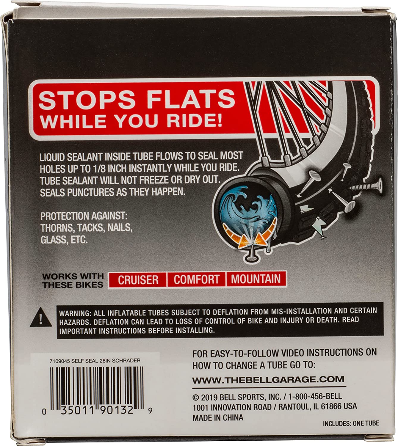Bell Self Sealing Inner Tube Stop Flats 26" x 1.75"-2.25"