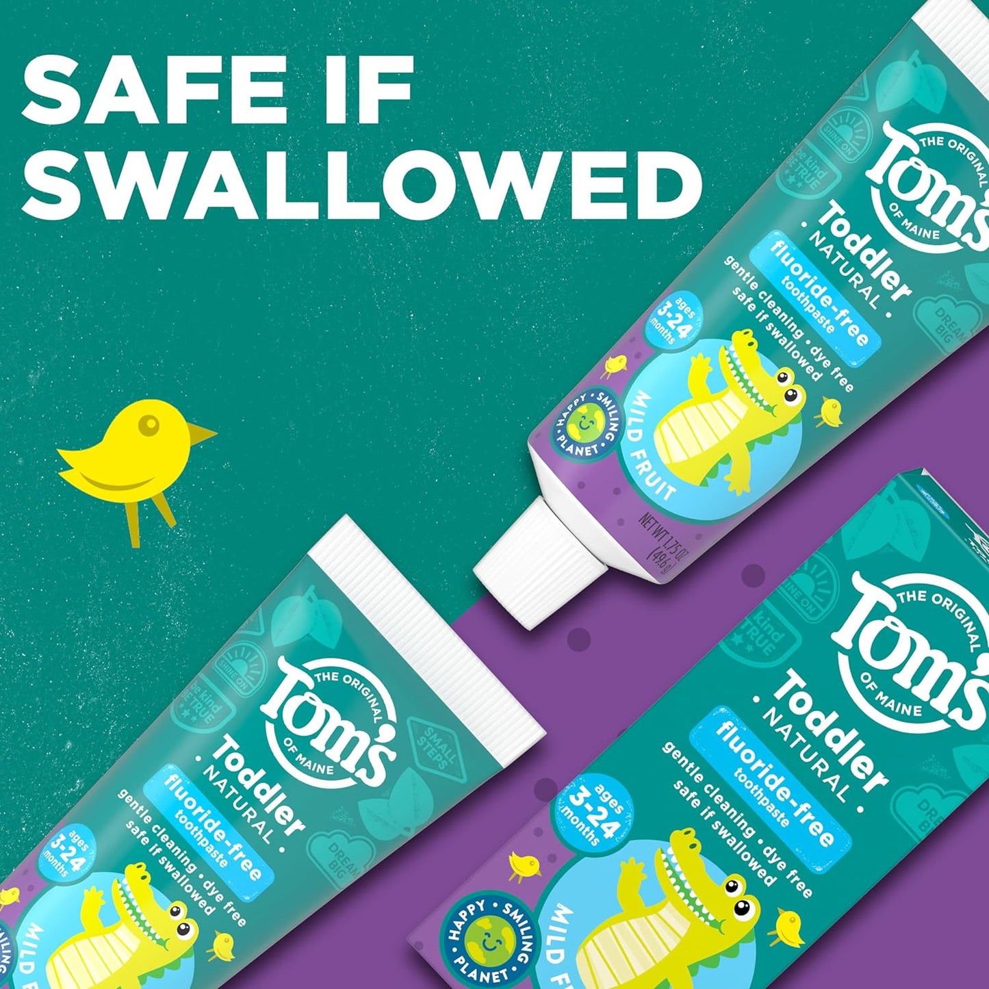 Tom's of Maine Toddler Natural Mild Fruit Toothpaste 1.75 oz / 49.6g