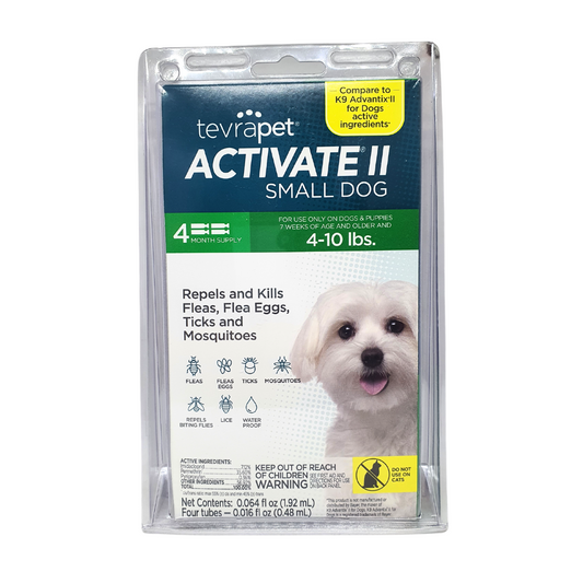 Tevrapet Activate II Small Dog for Fleas and Ticks (4 Month Supply)