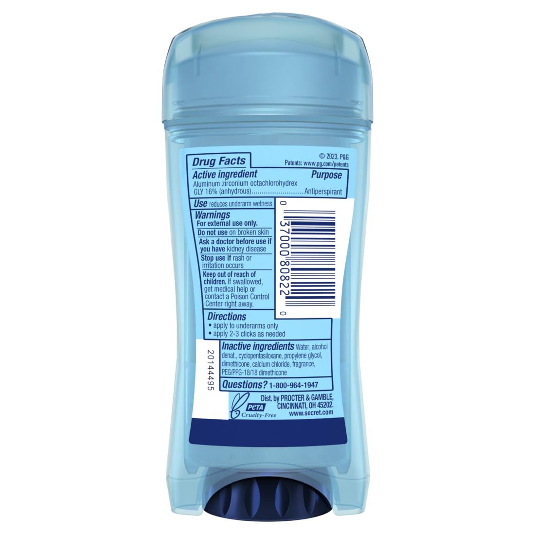 Outlast Secret Completely Clean Deodorant, 73 g / 2.6 oz