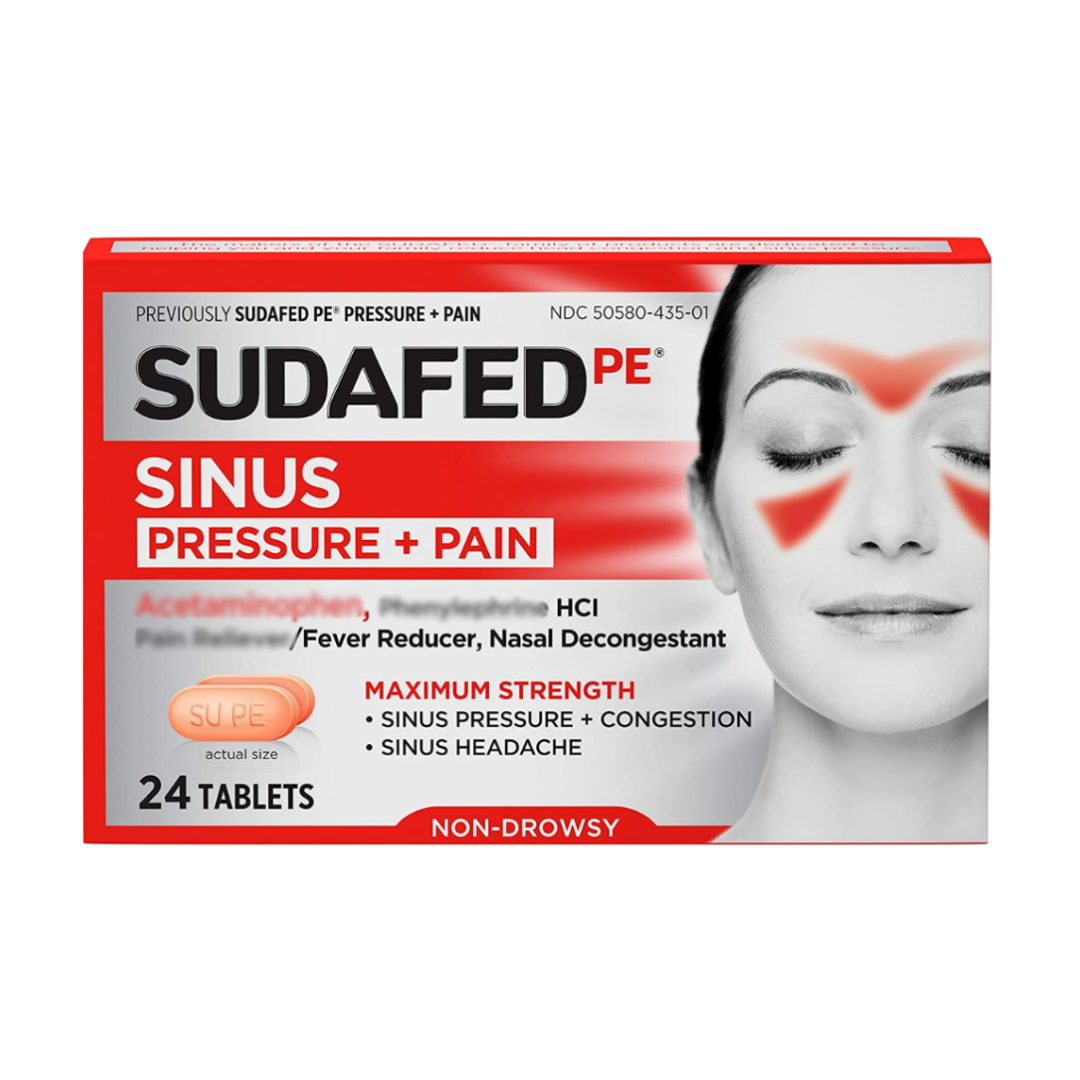 Sudafed Sinus Pressure + Congestion 24 Tablets