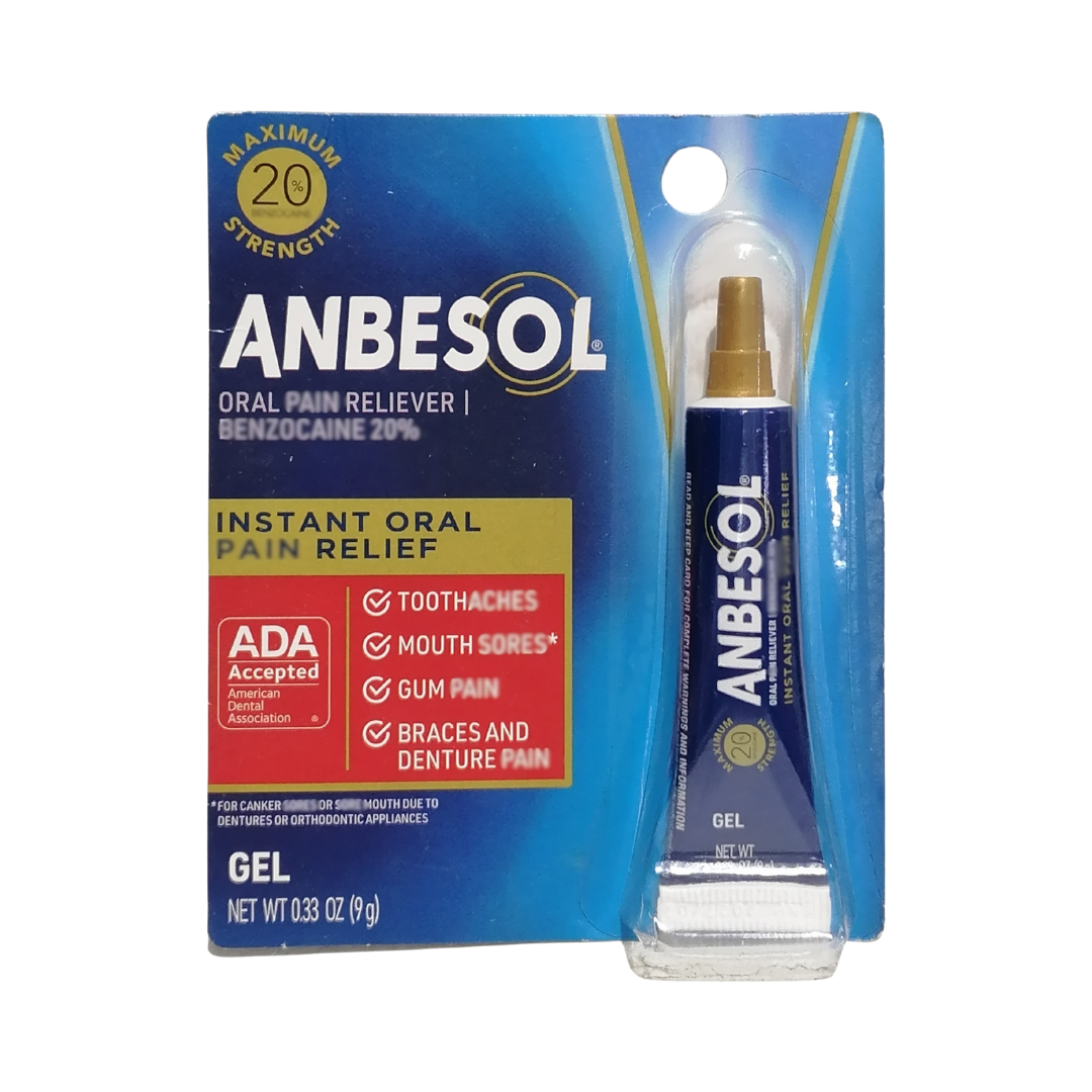 Anbesol Maximum Strength Instant Oral Relief Gel, 0.33 oz / 9 g