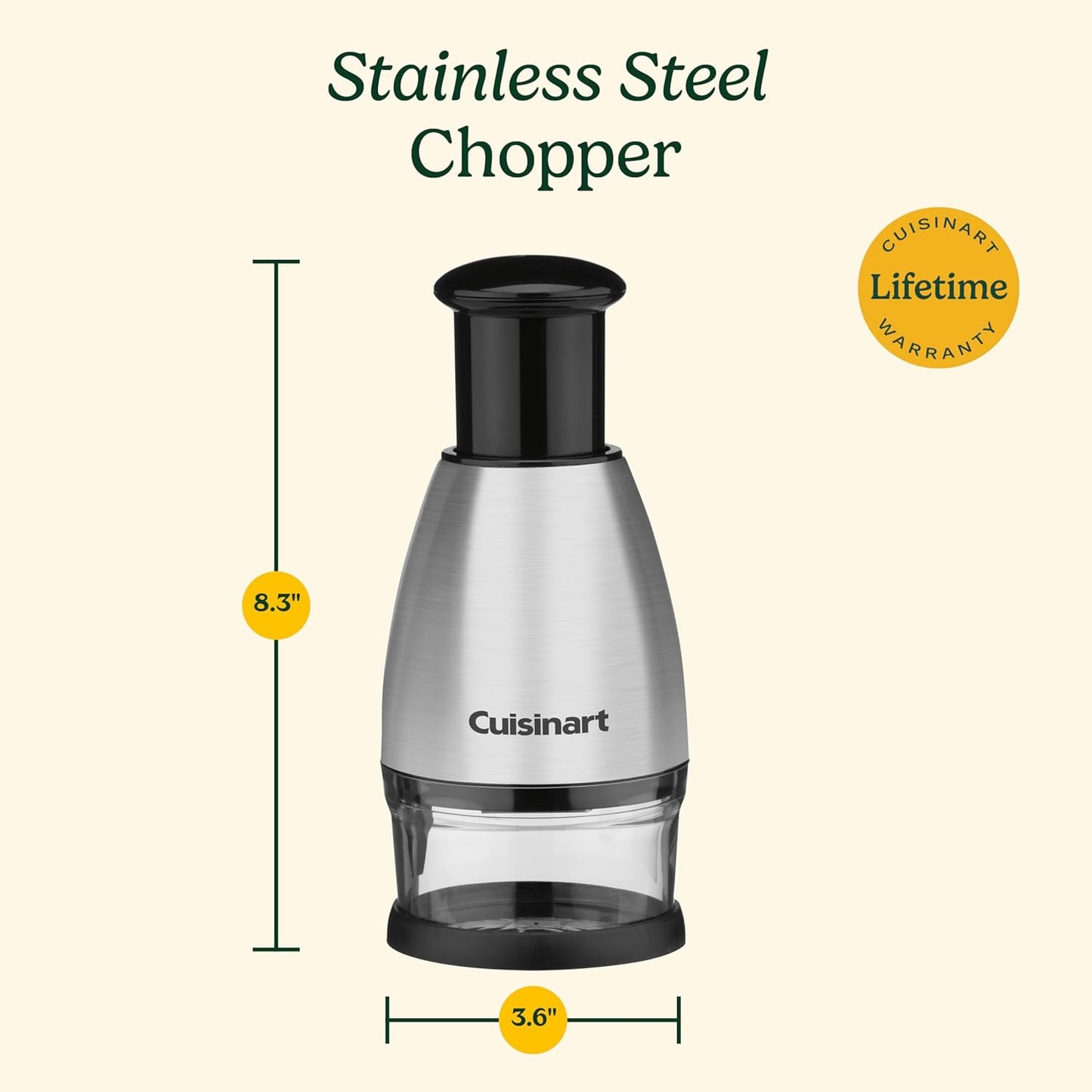 Cuisinart Push Chopper Stainless Steel, CTG-00-SCHP - Black