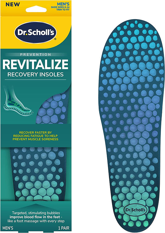 Dr. Scholl's Prevention Revitalize Recovery Insoles Recover Faster For Men Size 8-14 - 1 Pair