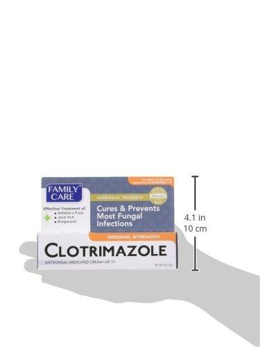 Family Care Clotrimazole Anti Fungal Cream, 1% USP Compare to Lotrimin 1oz (28g)