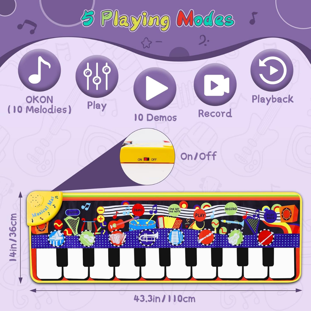 Sanmersen Kids Musical Piano Play Mat